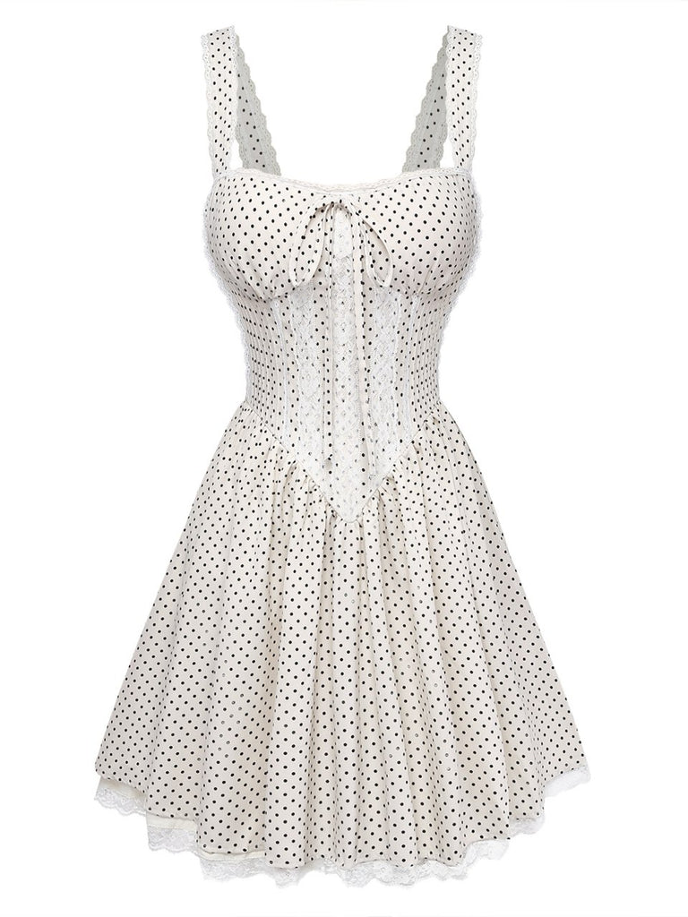 Beige 1970s Vintage Retro Dress