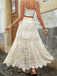 Beige 1980s Lace Patchwork A-Line Skirt, vintage skirt, retro style - perfect for women who love vintage and retro fashion