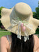Beige Wide Brim Straw Hat 3