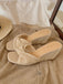 Beige Woven Flat Slide Sandals 2