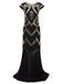 Black 1920s Gatsby Maxi Dress, vintage dress, retro fashion, Gatsby party, flapper style - perfect for women who love vintage and retro fashion