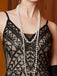 Black 1920s Gatsby Sequin Mesh Maxi Evening Dress - vintage dress, retro fashion, Gatsby party