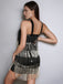 Black 1920s Strappy Fringe Sequin Cocktail Dress - vintage dress, retro fashion, Gatsby party