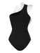 Black 1930s 3D Pearl Floral One-Piece Swimsuit, vintage swimsuit, pin-up swimwear - perfect for women who love vintage and retro fashion