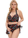 Black 1930s Cherry Halter Swimsuit — because 1930s glamour never goes out of style