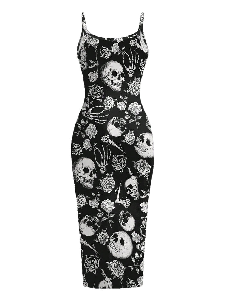 Black 1930s Floral Vintage Classic Dress 3