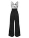 Black 1930s Halloween Bat Patchwork Jumpsuit: timeless style reimagined
