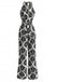 Black 1930s Halter Abstract Print Belted Jumpsuit 3