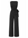 Black 1930s Knit Pinstripe Asymmetric Top & Wide Leg Pants, vintage top, retro blouse - vintage inspired fashion