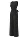Black 1930s Knit Pinstripe Asymmetric Top & Wide Leg Pants, vintage top, retro blouse - vintage inspired fashion