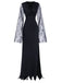 Black 1930s Lace Sleeve Floor Length Dress, vintage dress, retro fashion, lace detail - perfect for women who love vintage and retro fashion