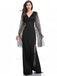 Black 1930s Lace Sleeve Floor Length Dress: where 1930s romance meets her modern spirit