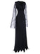 Black 1930s Lace Sleeve Floor Length Dress, vintage dress, retro fashion, lace detail - perfect for women who love vintage and retro fashion