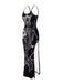 Black 1930s Mermaid Skeleton Spaghetti Straps Dress — a 1930s silhouette that turns sidewalks into runways