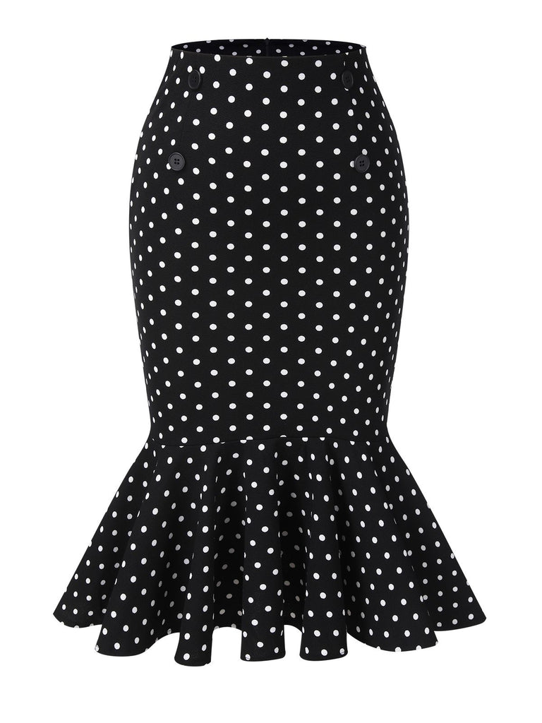 1930s Polka Dots Fishtail Skirt | 1930s | vintage skirt, retro style