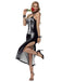 This Black 1930s Skeleton Slit Spaghetti Straps Dress wraps her in 1930s elegance, one twirl at a time
