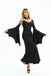 She slips into this Black 1930s Solid Batwing Cuffs Fishtail Dress and suddenly it's a 1930s daydream