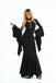 Black 1930s Solid Batwing Lace-Up Fishtail Dress: where 1930s romance meets her modern spirit