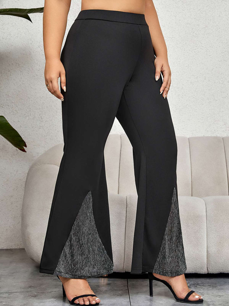 Black 1930s Solid Flare Pants — vintage elegance for the modern woman