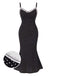 She slips into this Black 1930s Spaghetti Strap Polka Dots Mermaid Dress and suddenly it's a 1930s daydream