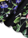 Black 1930s Square Neck Floral Maxi Dress - vintage dress, retro fashion, classic black