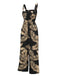 Black 1930s Wide-Straps Plants Jumpsuit, vintage romper, retro jumpsuit - perfect for women who love vintage and retro fashion