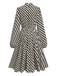 Black 1940s Balloon Sleeve Pleated Chevron Dress, vintage dress, retro fashion - perfect for women who love vintage and retro fashion