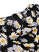 Black 1940s Cap Sleeve Daisy Dress: timeless style reimagined