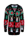 Black 1940s Christmas Knitted Sweater, vintage fashion, retro style - perfect for women who love vintage and retro fashion