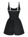 Black 1940s Floral Tankini One-Piece Swimsuit, vintage swimsuit, pin-up swimwear - perfect for women who love vintage and retro fashion