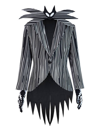 Black 1940s Jack Skellington Costume Suit - vintage fashion, retro style, classic black