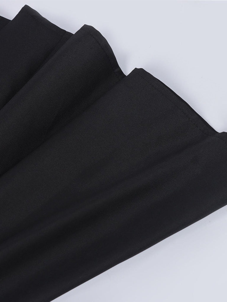 Black 1940s Nun-Style Cross Necklace Dress - vintage dress, retro fashion, classic black