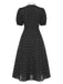 Black 1940s Polka Dots Tie Neck Dress, vintage dress, retro fashion - perfect for women who love vintage and retro fashion