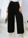 She walks in these Black 1940s Solid Pleated Waist Straight Pants and the world follows
