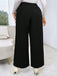 Black 1940s Solid Pleated Waist Straight Pants — 1940s style for the woman going places