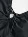 Black 1940s Solid Ruffle Sleeves One-Piece Swimsuit — because 1940s glamour never goes out of style
