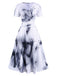 Black 1940s V-Neck Halloween Handprints Dress, vintage dress, retro fashion - perfect for women who love vintage and retro fashion
