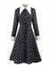 Black 1940s Wednesday Addams Style Dress - vintage dress, retro fashion, classic black