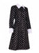 Black 1940s Wednesday Addams Style Dress - vintage dress, retro fashion, classic black