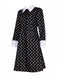 Black 1940s Wednesday Addams Style Dress - vintage dress, retro fashion, classic black