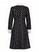 Black 1940s Wednesday Addams Style Dress - vintage dress, retro fashion, classic black