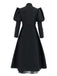 Black 1940s Wicked-Inspired Floral Witch Dress: where 1940s romance meets her modern spirit