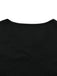 Black 1950S V-Neck Lantern Sleeve Knitted Top - vintage fashion, retro style, classic black