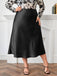 She sways in this Black 1950s A-Line Satin Skirt and it's pure 1950s magic