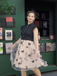 Black 1950s Butterfly Patchwork Vintage Dress: where 1950s romance meets her modern spirit