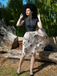 Black 1950s Butterfly Patchwork Vintage Dress - vintage dress, retro fashion, rockabilly