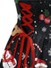Black 1950s Christmas Print Lace-Up Dress - vintage dress, retro fashion, rockabilly