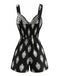 Black 1950s Cutout Twist-Front Romper - vintage romper, retro jumpsuit for vintage lovers