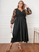 Black 1950s Floral Mesh Sleeves Dress: timeless style reimagined