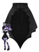 Black 1950s Gothic Bat Jacquard High-Low Hem Cover-Up, vintage fashion, retro style - perfect for women who love vintage and retro fashion